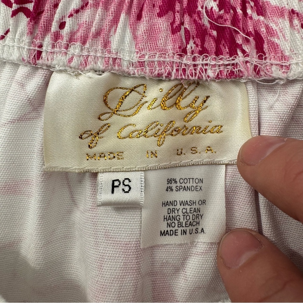 Lilly of California Floral Midi A-Line Skirt Pink Cream Beaded PS Petite Small - Picture 8 of 8